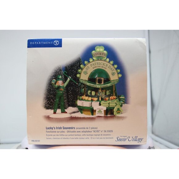 Dept 56 Snow Village - Lucky's Irish Souvenirs - Picture 1 of 7